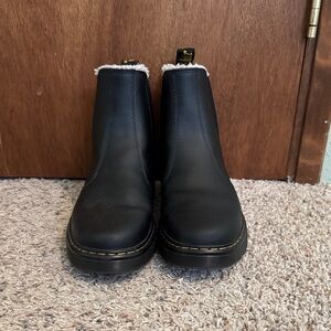 Dr. Martens Black and Cream Boots